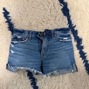 Abercrombie & Fitch Blue Distressed Jean Shorts